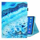 For Lenovo Tab M10 3rd Gen Coloured Drawing Smart Leather Tablet Case(Blue Marble) - 1
