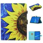 For Lenovo Tab M10 Plus 10.6 3rd Gen 2022 Coloured Drawing Stitching Smart Leather Tablet Case(Sunflower) - 1