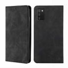 For Samsung Galaxy A03s US Version 165.85mm Skin Feel Magnetic Horizontal Flip Leather Phone Case(Black) - 1