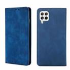 For Samsung Galaxy A22 4G Skin Feel Magnetic Horizontal Flip Leather Phone Case(Blue) - 1