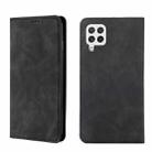 For Samsung Galaxy A22 4G Skin Feel Magnetic Horizontal Flip Leather Phone Case(Black) - 1