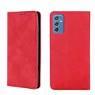 For Samsung Galaxy M52 5G Skin Feel Magnetic Horizontal Flip Leather Phone Case(Red) - 1