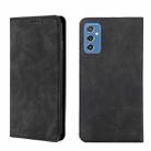 For Samsung Galaxy M52 5G Skin Feel Magnetic Horizontal Flip Leather Phone Case(Black) - 1