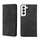 For Samsung Galaxy S22 5G Skin Feel Magnetic Horizontal Flip Leather Phone Case(Black) - 1