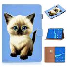 For Lenovo Tab M10 3rd Gen Pure Color Painting Smart Leather Tablet Case(Cat) - 1