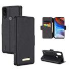 For Motorola Moto E7 Power MUXMA MX115 Cross Texture Oil Edge Flip Leather Phone Case(Black) - 1