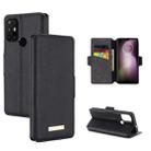 For Motorola Moto G30 / G10 MUXMA MX115 Cross Texture Oil Edge Flip Leather Phone Case(Black) - 1