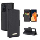 For OnePlus 9 MUXMA MX115 Cross Texture Oil Edge Flip Leather Phone Case(Black) - 1