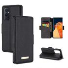 For OnePlus 9 Pro MUXMA MX115 Cross Texture Oil Edge Flip Leather Phone Case(Black) - 1