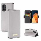 For OnePlus 9R MUXMA MX115 Cross Texture Oil Edge Flip Leather Phone Case(White) - 1