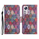 For Xiaomi 12 Lite Colored Drawing Pattern Flip Leather Phone Case(Diamond Kaleidoscope) - 1