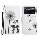 For Xiaomi Poco X4 Pro 5G Colored Drawing Pattern Flip Leather Phone Case(Dandelion) - 1