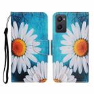 For OPPO A96 4G / Realme 9i Colored Drawing Pattern Flip Leather Phone Case(Chrysanthemum) - 1