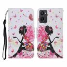 For OPPO A96 4G / Realme 9i Colored Drawing Pattern Flip Leather Phone Case(Dancing Girl) - 1