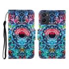 For OPPO A96 4G / Realme 9i Colored Drawing Pattern Flip Leather Phone Case(Mandala) - 1