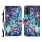 For OPPO A96 4G / Realme 9i Colored Drawing Pattern Flip Leather Phone Case(Star Mandala) - 1