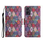 For OPPO A96 4G / Realme 9i Colored Drawing Pattern Flip Leather Phone Case(Diamond Kaleidoscope) - 1