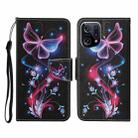 For OPPO Find X5 Colored Drawing Pattern Flip Leather Phone Case(Fluorescent Butterfly) - 1