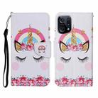 For OPPO Find X5 Colored Drawing Pattern Flip Leather Phone Case(Crown Unicorn) - 1