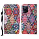 For OPPO Find X5 Pro Colored Drawing Pattern Flip Leather Phone Case(Diamond Totem) - 1