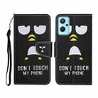 For Realme 9i Colored Drawing Pattern Flip Leather Phone Case(Penguin) - 1