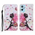 For Realme 9i Colored Drawing Pattern Flip Leather Phone Case(Dancing Girl) - 1