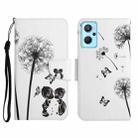 For Realme 9i Colored Drawing Pattern Flip Leather Phone Case(Dandelion) - 1