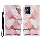 For OPPO Reno7 4G Colored Drawing Pattern Flip Leather Phone Case(Marble) - 1