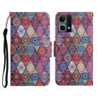 For OPPO Reno7 4G Colored Drawing Pattern Flip Leather Phone Case(Diamond Kaleidoscope) - 1