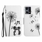 For OPPO Reno7 4G Colored Drawing Pattern Flip Leather Phone Case(Dandelion) - 1