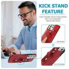 For Samsung Galaxy S21 Ultra 5G Wristband Kickstand Wallet Leather Phone Case(Red) - 6
