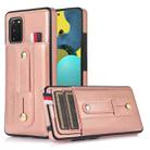 For Samsung Galaxy S20 Wristband Kickstand Wallet Leather Phone Case(Rose Gold) - 1