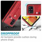 For Samsung Galaxy S20 Wristband Kickstand Wallet Leather Phone Case(Red) - 5