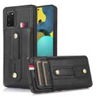 For Samsung Galaxy S20+ Wristband Kickstand Wallet Leather Phone Case(Black) - 1