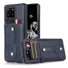For Samsung Galaxy S20 Ultra Wristband Kickstand Wallet Leather Phone Case(Rose Gold) - 1