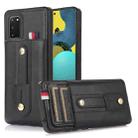 For Samsung Galaxy S20 FE Wristband Kickstand Wallet Leather Phone Case(Black) - 1