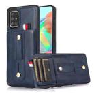 For Samsung Galaxy A51 5G Wristband Kickstand Wallet Leather Phone Case(Blue) - 1