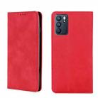 For OPPO Reno6 5G Skin Feel Magnetic Horizontal Flip Leather Phone Case(Red) - 1
