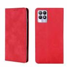 For OPPO Realme 8i Skin Feel Magnetic Horizontal Flip Leather Phone Case(Red) - 1