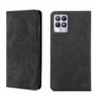 For OPPO Realme 8i Skin Feel Magnetic Horizontal Flip Leather Phone Case(Black) - 1