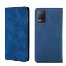 For OPPO Realme V13 5G Skin Feel Magnetic Horizontal Flip Leather Phone Case(Blue) - 1