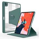 For iPad Pro 12.9 2022 / 2021 / 2020 / 2018 WIWU Rotary Leather Tablet Case(Dark Green) - 1