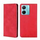 For vivo S15e 5G/T1 Snapdragon 778G Skin Feel Magnetic Horizontal Flip Leather Phone Case(Red) - 1