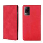 For vivo V21e 4G/Y73 2021 Skin Feel Magnetic Horizontal Flip Leather Phone Case(Red) - 1