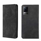 For vivo V21e 4G/Y73 2021 Skin Feel Magnetic Horizontal Flip Leather Phone Case(Black) - 1