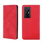 For vivo X70 Pro+ Skin Feel Magnetic Horizontal Flip Leather Phone Case(Red) - 1