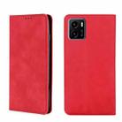 For vivo Y15s Overseas Version Skin Feel Magnetic Horizontal Flip Leather Phone Case(Red) - 1