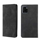 For vivo Y15s Overseas Version Skin Feel Magnetic Horizontal Flip Leather Phone Case(Black) - 1