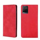 For vivo Y21/Y21s/Y33s Skin Feel Magnetic Horizontal Flip Leather Phone Case(Red) - 1