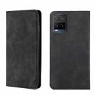 For vivo Y21/Y21s/Y33s Skin Feel Magnetic Horizontal Flip Leather Phone Case(Black) - 1
